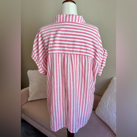 Sanctuary Pink and White Striped Button-Up - Picture 5 of 10